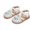 imageOtter MOMO Girls Open Toe Princess Flat Sandals with Comfort Sole Summer SandalsDt15 White