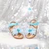 imageOtter MOMO Girls Open Toe Princess Flat Sandals with Comfort Sole Summer SandalsDt16 Blue