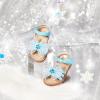 imageOtter MOMO Girls Open Toe Princess Flat Sandals with Comfort Sole Summer SandalsDt16 Blue