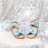 imageOtter MOMO Girls Open Toe Princess Flat Sandals with Comfort Sole Summer SandalsDt17 Blue