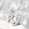 imageOtter MOMO Girls Open Toe Princess Flat Sandals with Comfort Sole Summer SandalsDt17 Blue