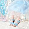 imageOtter MOMO Girls Open Toe Princess Flat Sandals with Comfort Sole Summer SandalsDt17 Blue