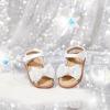 imageOtter MOMO Girls Open Toe Princess Flat Sandals with Comfort Sole Summer SandalsDt17 White