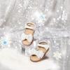 imageOtter MOMO Girls Open Toe Princess Flat Sandals with Comfort Sole Summer SandalsDt17 White