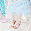 imageOtter MOMO Girls Open Toe Princess Flat Sandals with Comfort Sole Summer SandalsDt17 White