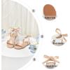 imageOtter MOMO Girls Open Toe Princess Flat Sandals with Comfort Sole Summer SandalsDt18 Champagne