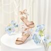imageOtter MOMO Girls Open Toe Princess Flat Sandals with Comfort Sole Summer SandalsDt18 Champagne