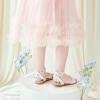 imageOtter MOMO Girls Open Toe Princess Flat Sandals with Comfort Sole Summer SandalsDt18 White