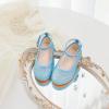 imageOtter MOMO Toddler Little Girls Princess Shoes Mary Jane Ballerina Flats Flower Girl Dress ShoesD321blue