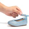 imageOtter MOMO Toddler Little Girls Princess Shoes Mary Jane Ballerina Flats Flower Girl Dress ShoesD321blue