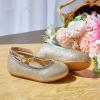 imageOtter MOMO Toddler Little Girls Princess Shoes Mary Jane Ballerina Flats Flower Girl Dress ShoesD321gold