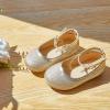 imageOtter MOMO Toddler Little Girls Princess Shoes Mary Jane Ballerina Flats Flower Girl Dress ShoesD321gold
