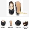 imageOtter MOMO Toddler Little Girls Princess Shoes Mary Jane Ballerina Flats Flower Girl Dress ShoesD753black