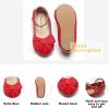 imageOtter MOMO Toddler Little Girls Princess Shoes Mary Jane Ballerina Flats Flower Girl Dress ShoesD753red