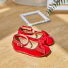 imageOtter MOMO Toddler Little Girls Princess Shoes Mary Jane Ballerina Flats Flower Girl Dress ShoesD753red