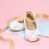 imageOtter MOMO Toddler Little Girls Princess Shoes Mary Jane Ballerina Flats Flower Girl Dress ShoesD753white