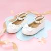 imageOtter MOMO Toddler Little Girls Princess Shoes Mary Jane Ballerina Flats Flower Girl Dress ShoesD753white