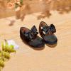 imageOtter MOMO Toddler Little Girls Princess Shoes Mary Jane Ballerina Flats Flower Girl Dress ShoesD755black