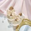 imageOtter MOMO Toddler Little Girls Princess Shoes Mary Jane Ballerina Flats Flower Girl Dress ShoesD755gold