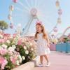 imageOtter MOMO Toddler Little Girls Princess Shoes Mary Jane Ballerina Flats Flower Girl Dress ShoesD755white