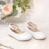 imageOtter MOMO Toddler Little Girls Princess Shoes Mary Jane Ballerina Flats Flower Girl Dress ShoesDf04white