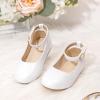 imageOtter MOMO Toddler Little Girls Princess Shoes Mary Jane Ballerina Flats Flower Girl Dress ShoesDf04white