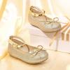 imageOtter MOMO Toddler Little Girls Princess Shoes Mary Jane Ballerina Flats Flower Girl Dress ShoesDf06gold