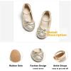 imageOtter MOMO Toddler Little Girls Princess Shoes Mary Jane Ballerina Flats Flower Girl Dress ShoesDf06gold