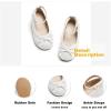 imageOtter MOMO Toddler Little Girls Princess Shoes Mary Jane Ballerina Flats Flower Girl Dress ShoesDf06white