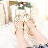 imageOtter MOMO Toddler Little Girls Princess Shoes Mary Jane Ballerina Flats Flower Girl Dress ShoesDf09gold