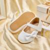 imageOtter MOMO Toddler Little Girls Princess Shoes Mary Jane Ballerina Flats Flower Girl Dress ShoesDf09white