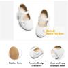 imageOtter MOMO Toddler Little Girls Princess Shoes Mary Jane Ballerina Flats Flower Girl Dress ShoesDf09white
