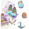 imageOtter MOMO Toddler Little Girls Princess Shoes Mary Jane Ballerina Flats Flower Girl Dress ShoesDf19blue