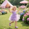 imageOtter MOMO Toddler Little Girls Princess Shoes Mary Jane Ballerina Flats Flower Girl Dress ShoesDf19purple