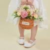 imageOtter MOMO Toddler Little Girls Princess Shoes Mary Jane Ballerina Flats Flower Girl Dress ShoesDf19white