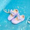 imageOtter MOMO Toddler Little Girls Princess Shoes Mary Jane Ballerina Flats Flower Girl Dress ShoesDf30purple