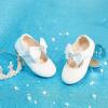 imageOtter MOMO Toddler Little Girls Princess Shoes Mary Jane Ballerina Flats Flower Girl Dress ShoesDf30white