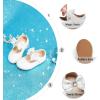 imageOtter MOMO Toddler Little Girls Princess Shoes Mary Jane Ballerina Flats Flower Girl Dress ShoesDf30white