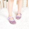 imageOtter MOMO Toddler Little Girls Princess Shoes Mary Jane Ballerina Flats Flower Girl Dress ShoesDf701purple