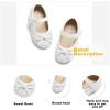 imageOtter MOMO Toddler Little Girls Princess Shoes Mary Jane Ballerina Flats Flower Girl Dress ShoesDf701white