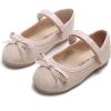 imageOtter MOMO Toddler Little Girls Princess Shoes Mary Jane Ballerina Flats Flower Girl Dress ShoesDf708pink