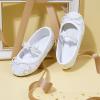 imageOtter MOMO Toddler Little Girls Princess Shoes Mary Jane Ballerina Flats Flower Girl Dress ShoesDh24white