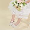 imageOtter MOMO Toddler Little Girls Princess Shoes Mary Jane Ballerina Flats Flower Girl Dress ShoesDh24white