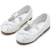 imageOtter MOMO Toddler Little Girls Princess Shoes Mary Jane Ballerina Flats Flower Girl Dress ShoesDh24white