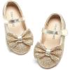 imageOtter MOMO Toddler Little Girls Princess Shoes Mary Jane Ballerina Flats Flower Girl Dress ShoesD754gold