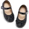 imageOtter MOMO Toddler Little Girls Princess Shoes Mary Jane Ballerina Flats Flower Girl Dress ShoesDf701black