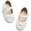 imageOtter MOMO Toddler Little Girls Princess Shoes Mary Jane Ballerina Flats Flower Girl Dress ShoesDf701white