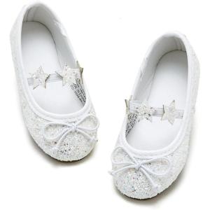 imageOtter MOMO Toddler Little Girls Princess Shoes Mary Jane Ballerina Flats Flower Girl Dress ShoesDh24white