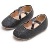 imageOtter MOMO Toddler Little Girls Party Dress Princess Shoes Slip On Mary Jane Ballerina Flats ShoesD737black