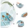 imageOtter MOMO Toddler Little Girls Party Dress Princess Shoes Slip On Mary Jane Ballerina Flats ShoesD737blue
